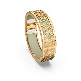 Shophouse Olive Peranakan Grace - Slim Bangle - Gold Vermeil