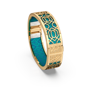 Andaman Green Peranakan Grace - Slim Bangle - Gold Vermeil