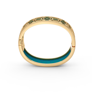 Andaman Green Peranakan Grace - Slim Bangle - Gold Vermeil