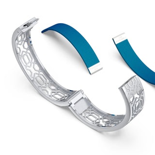 Peacock Green Peranakan Grace - Slim Bangle - Sterling Silver