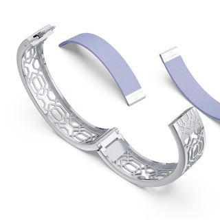 Shophouse Mauve Peranakan Grace - Slim Bangle - Sterling Silver