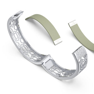 Shophouse Olive Peranakan Grace - Slim Bangle - Sterling Silver