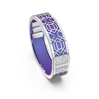 Dawn Mauve Peranakan Grace - Slim Bangle - Sterling Silver
