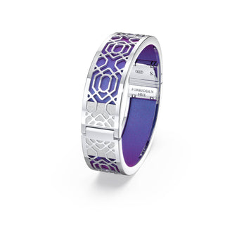 Dawn Mauve Peranakan Grace - Slim Bangle - Sterling Silver