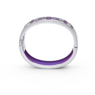 Dawn Mauve Peranakan Grace - Slim Bangle - Sterling Silver