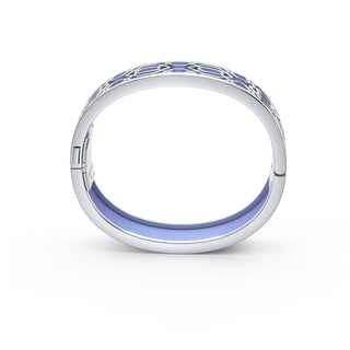 Gazebo Blue Peranakan Grace - Slim Bangle - Sterling Silver