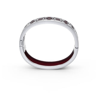 Majestic Ruby Peranakan Grace - Slim Bangle - Sterling Silver