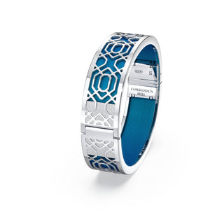 Peacock Green Peranakan Grace - Slim Bangle - Sterling Silver