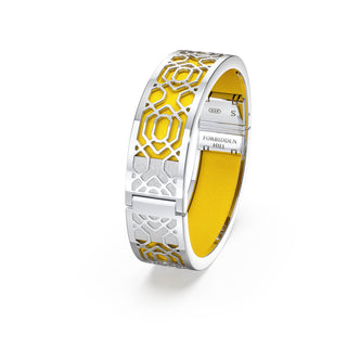 Pineapple Yellow Peranakan Grace - Slim Bangle - Sterling Silver