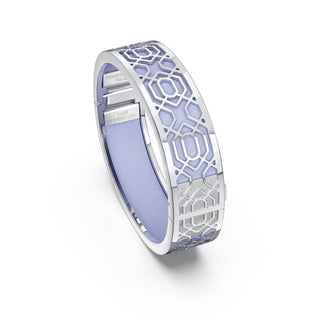 Shophouse Mauve Peranakan Grace - Slim Bangle - Sterling Silver