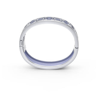 Shophouse Mauve Peranakan Grace - Slim Bangle - Sterling Silver