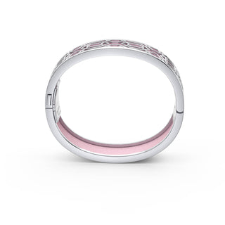 Shophouse Pink Peranakan Grace - Slim Bangle - Sterling Silver