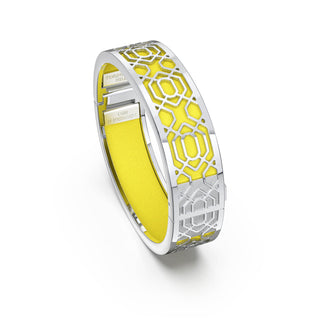 Starfruit Yellow Peranakan Grace - Slim Bangle - Sterling Silver