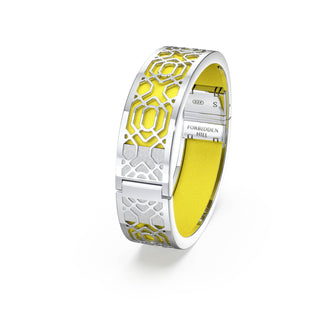Starfruit Yellow Peranakan Grace - Slim Bangle - Sterling Silver