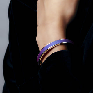 Dawn Mauve Edge Bangle - Sterling Silver