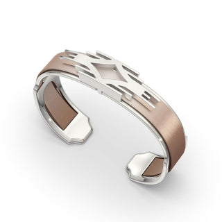 Bronze Glow Ikat - Silk Cuff