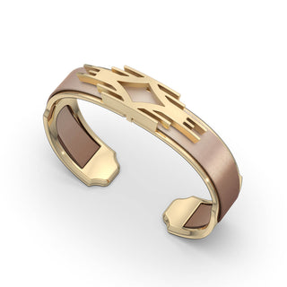 Bronze Glow Ikat - Silk Cuff