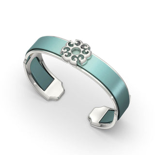 Teal Glow Nonya Blossom - Silk Cuff