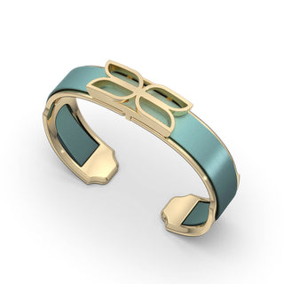 Teal Glow Kawung - Silk Cuff