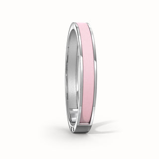 Shophouse Pink Edge Bangle - Sterling Silver