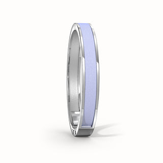 Shophouse Mauve Edge Bangle - Sterling Silver