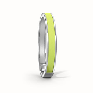 Pomelo Green Edge Bangle - Sterling Silver