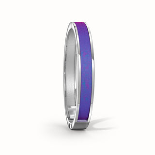 Dawn Mauve Edge Bangle - Sterling Silver