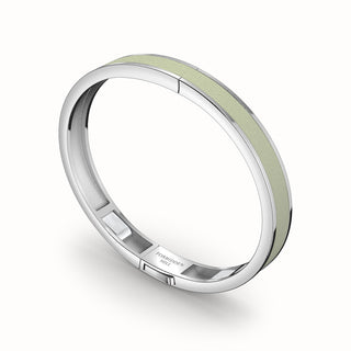 Shophouse Olive Edge Bangle - Sterling Silver