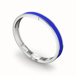 Royal Blue Edge Bangle - Sterling Silver
