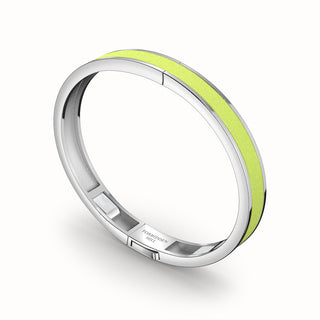 Pomelo Green Edge Bangle - Sterling Silver