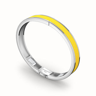 Pineapple Yellow Edge Bangle - Sterling Silver