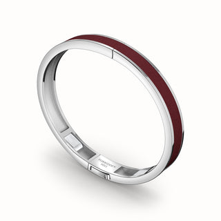 Mangosteen Red Edge Bangle - Sterling Silver