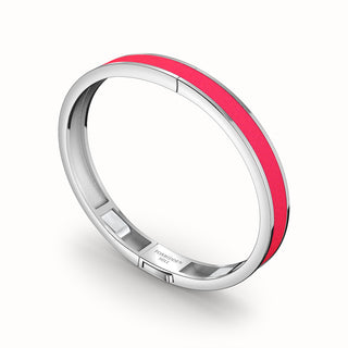 Dragonfruit Pink Edge Bangle - Sterling Silver
