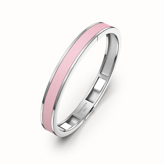 Shophouse Pink Edge Bangle - Sterling Silver