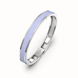 Shophouse Mauve Edge Bangle - Sterling Silver