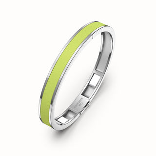 Pomelo Green Edge Bangle - Sterling Silver