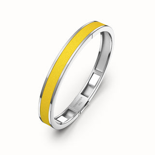 Pineapple Yellow Edge Bangle - Sterling Silver