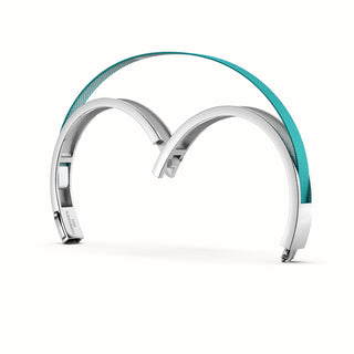Shophouse Teal Edge Bangle - Sterling Silver