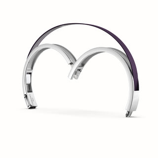 Deep Plum Edge Bangle - Sterling Silver