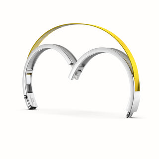 Pineapple Yellow Edge Bangle - Sterling Silver