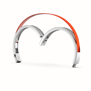 Lava Orange Edge Bangle - Sterling Silver