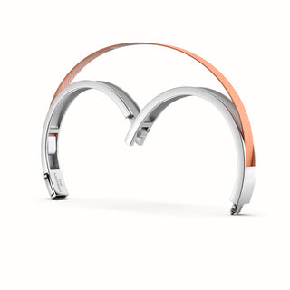 Crossandra Orange Edge Bangle - Sterling Silver