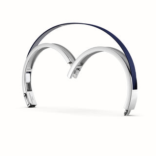 Midnight Blue Edge Bangle - Sterling Silver