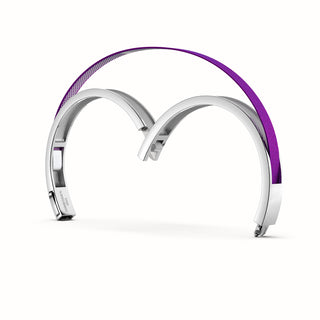 Orchid Purple Edge Bangle - Sterling Silver