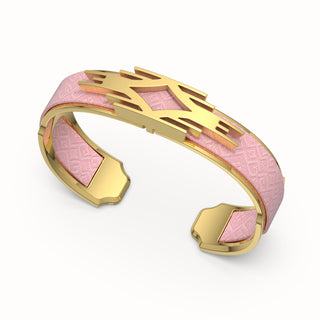 Ikat Silk Cuff - Rose Syrup Pink