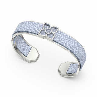 Lotus Silk Cuff - Pewter Grey