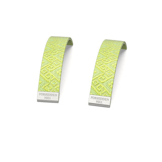 Lemongrass Green Silk Slides - for Slim Sterling Silver Bangles