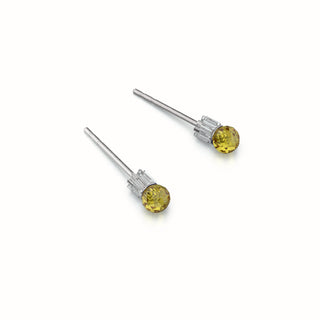 Small Stud Earrings Gemstone - Citrine